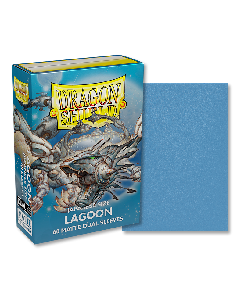 Dragon Shield – Bustine Japanese Size 60 Matte Dual Sleeves (Lagoon) image 0