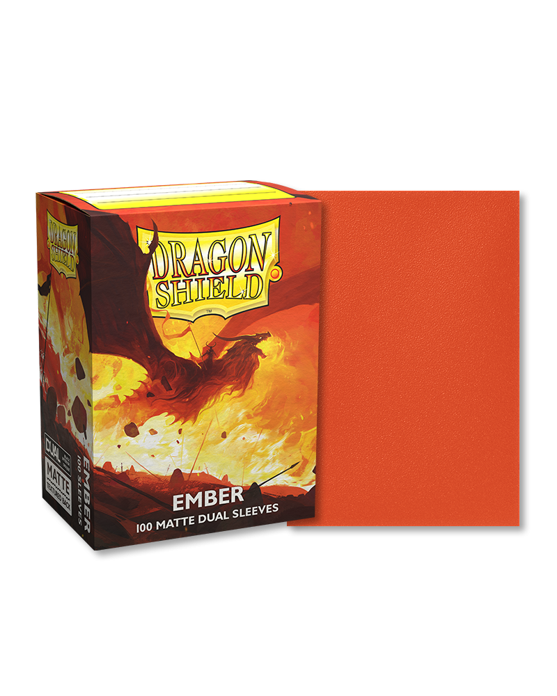 Dragon Shield – Bustine Standard 100 Matte Dual Sleeves (Ember) image 0