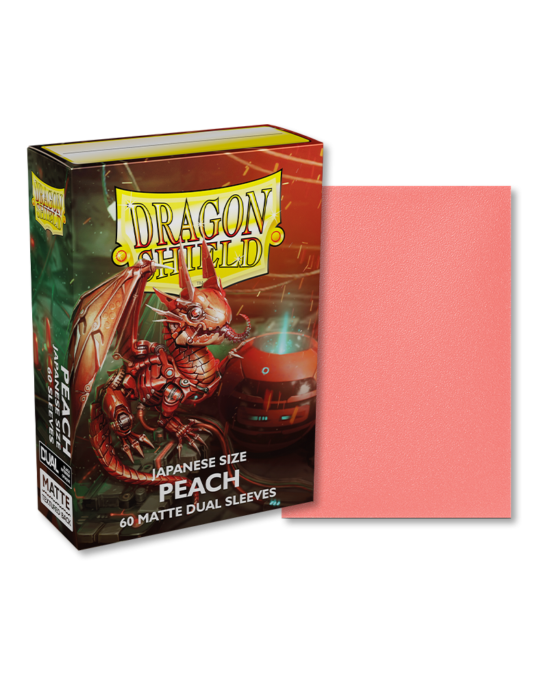 Dragon Shield – Bustine Japanese Size 60 Matte Dual Sleeves (Peach) image 0