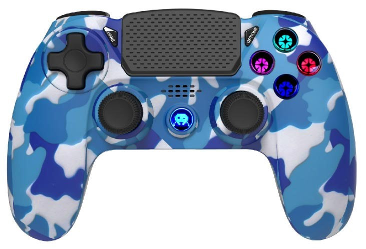 Freaks & Geeks Controller Wireless PS4 - Camo Blu image 0