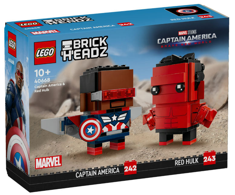 Lego Brick Headz - Marvel - Captain America & Hulk Rosso image 0
