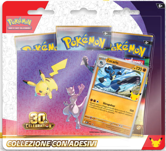 Pokemon - 30° Anniversario - Collezione con adesivi - Lucario image 0