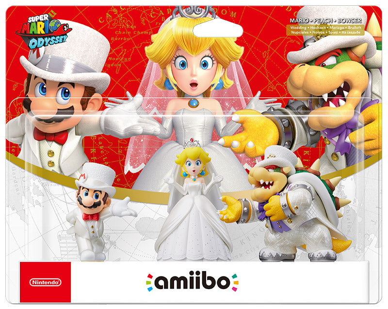 Amiibo Super Mario Odyssey - Pack 3 in 1 Mario - Peach - Bowser image 0