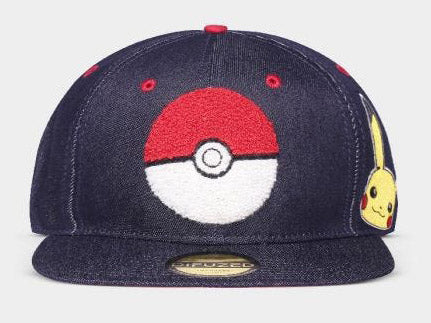 Pokémon Cappello con visiera - Denim pokéball image 0