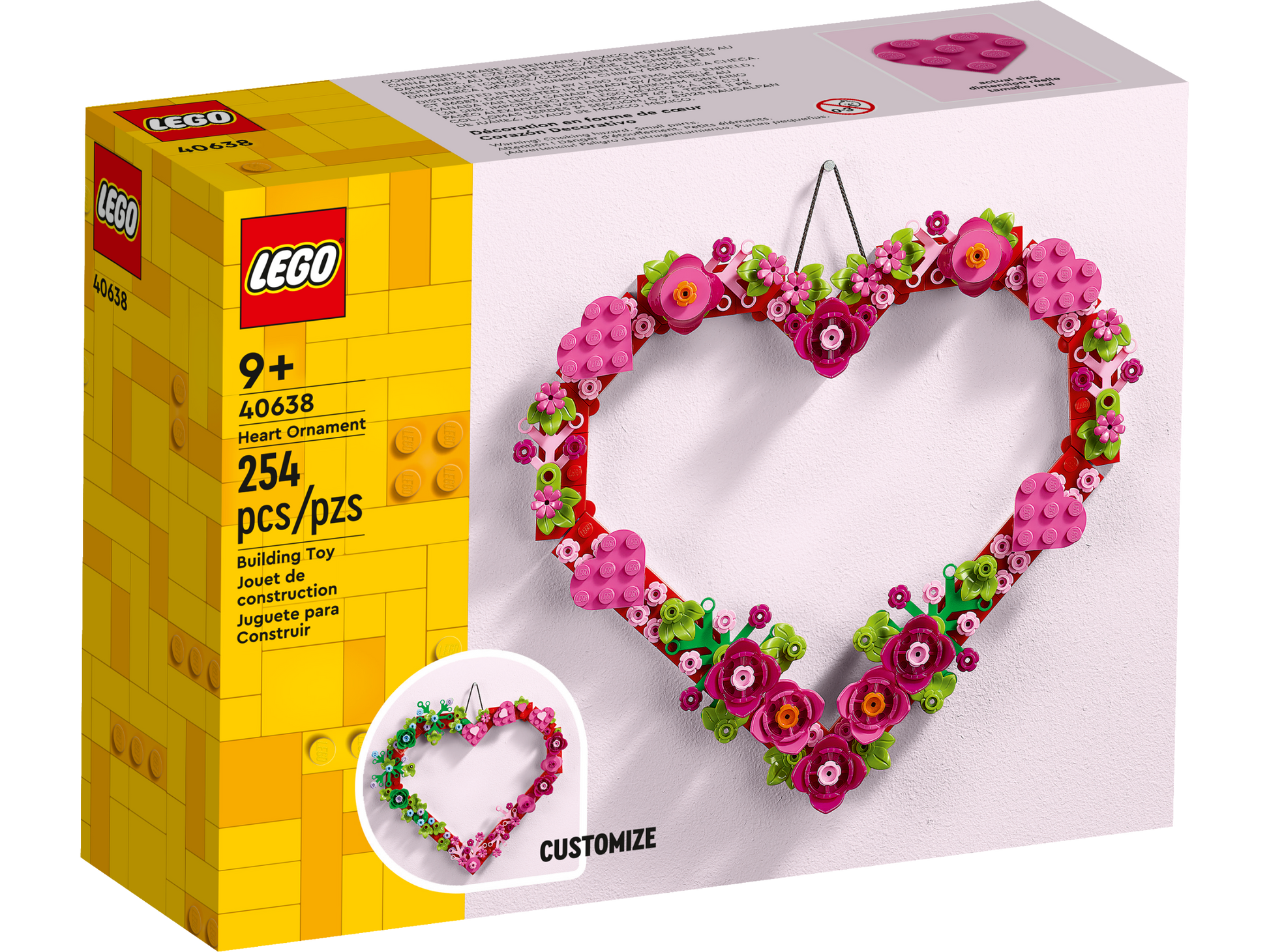 Lego Flowers - Cuore Ornamento image 0
