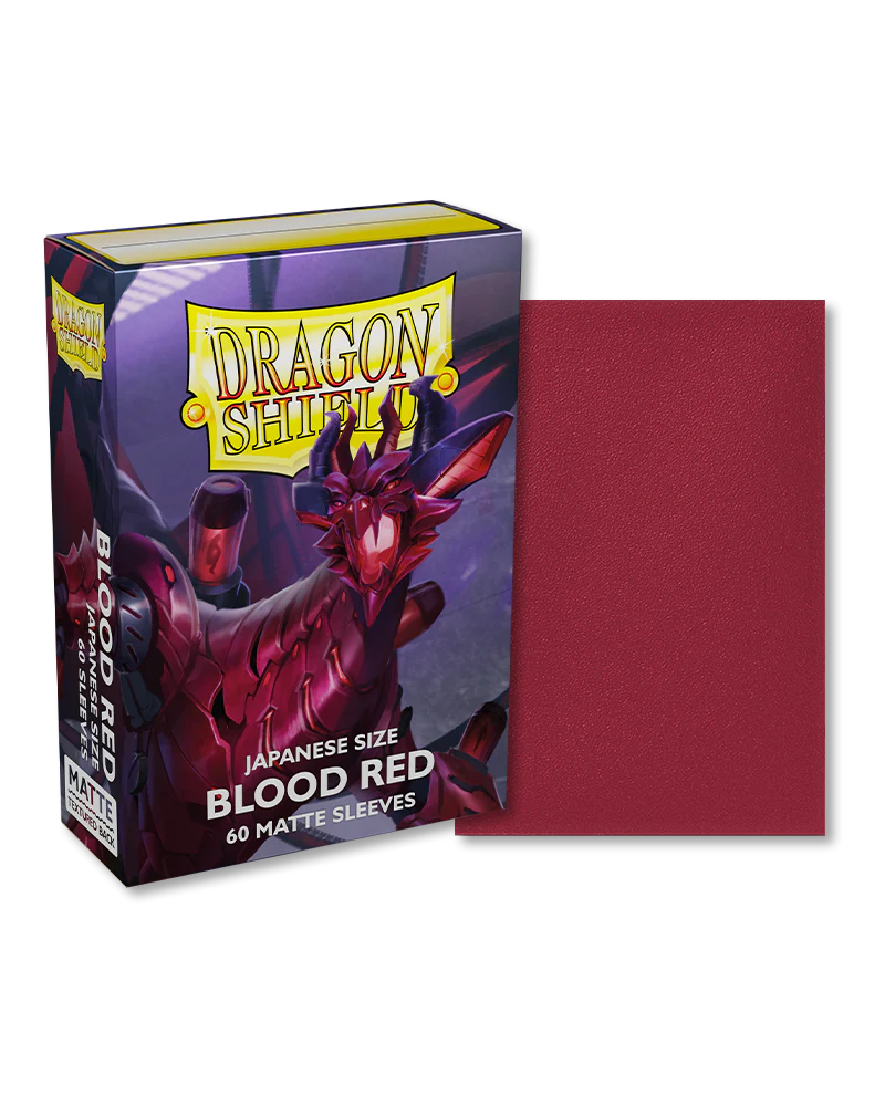 Dragon Shield – Bustine Japanese Size 60 Matte Dual Sleeves (Blood Red) image 0