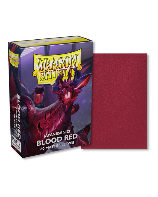 Dragon Shield – Bustine Japanese Size 60 Matte Dual Sleeves (Blood Red) image 0