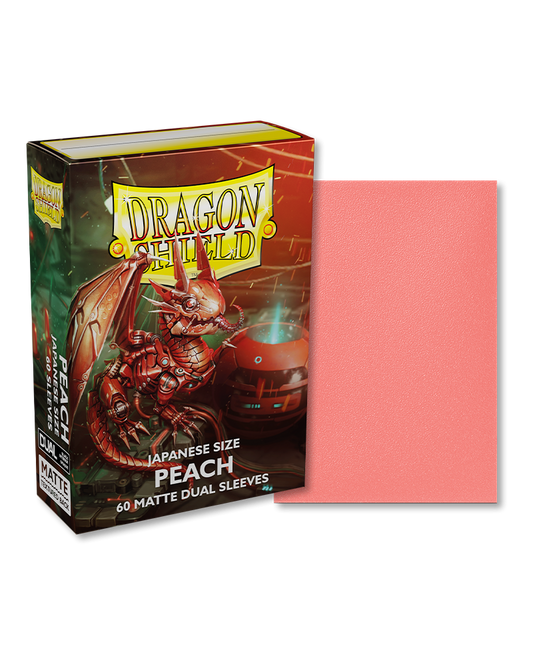 Dragon Shield – Bustine Japanese Size 60 Matte Dual Sleeves (Peach) image 0