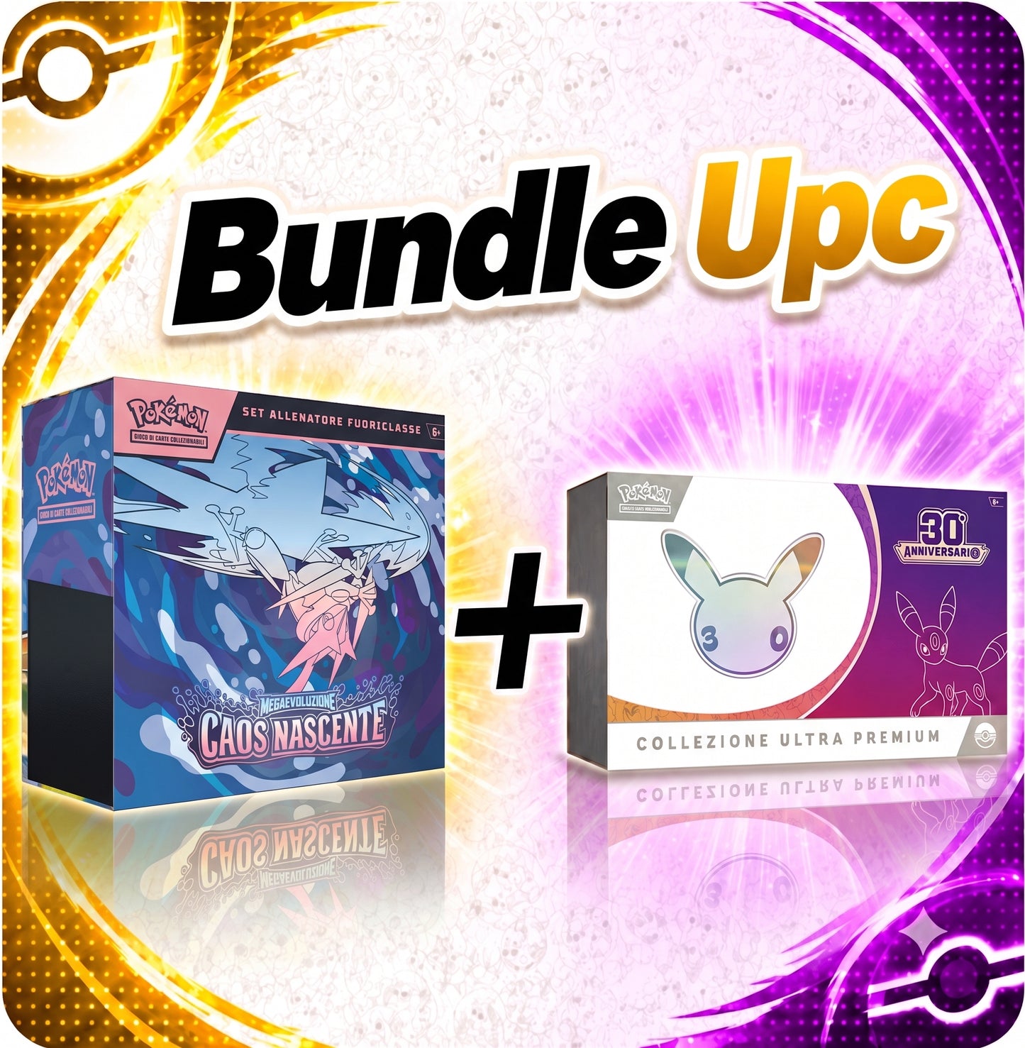 Bundle UPC - UPC Umbreon 30° anniversario + ETB Caos Nascente