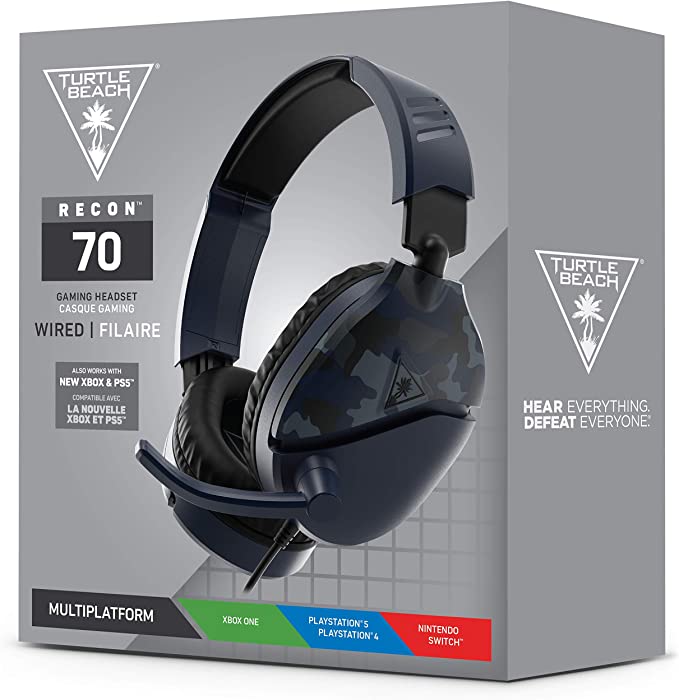 Turtle Beach Gaming Headset Cuffie + Microfono Force Recon 70P - Blue Camo image 0
