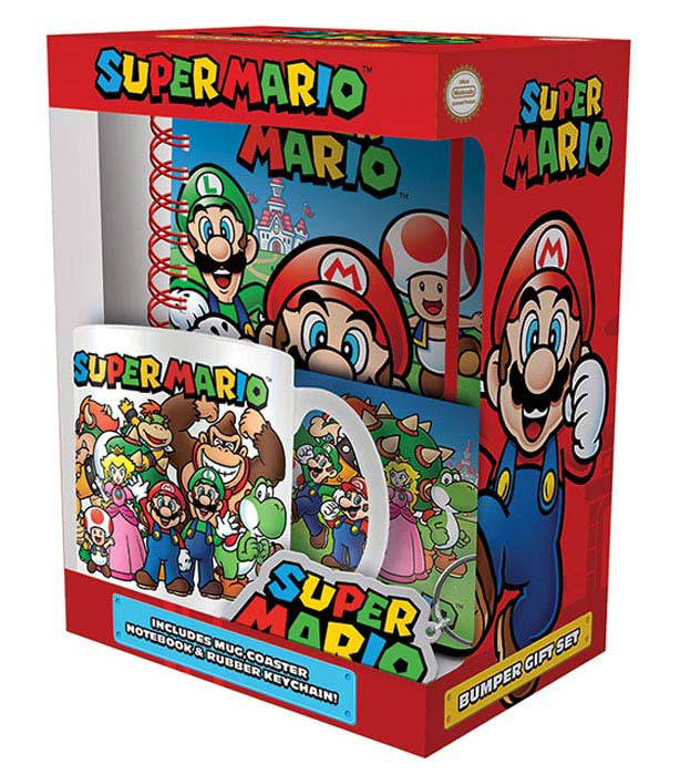 Super Mario Bros. Gift Set 4 in 1 - Notebook, tazza, portachiavi e sottobicchiere Super Mario image 0