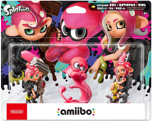Amiibo Splatoon 2 - Pack 3 in 1 Octoling Boy - Girl - Octopus image 0