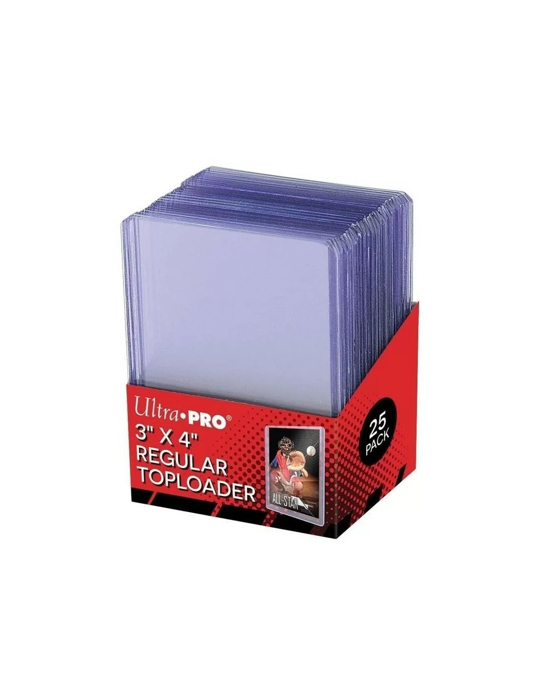Toploader Bordo Trasparente 3" x 4" Clear Regular (25 Pcs) image 0