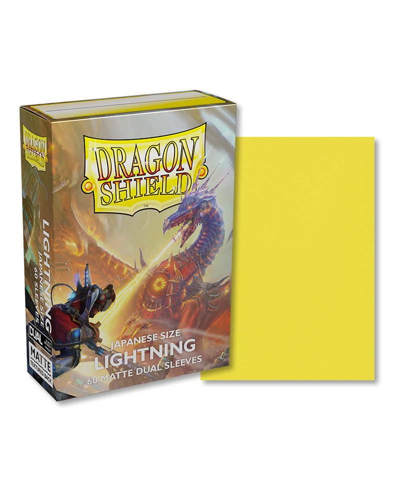 Dragon Shield – Bustine Japanese Size 60 Matte Dual Sleeves (Lightning) image 0