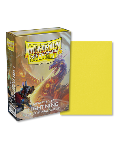 Dragon Shield – Bustine Japanese Size 60 Matte Dual Sleeves (Lightning) image 0