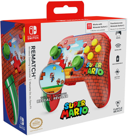 TURTLEBEACH SWITCH GamePad Rematch Wireless Multicolore - Mario Bricks image 0