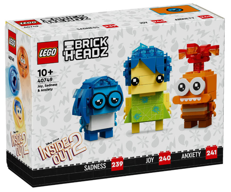 Lego Brick Headz - Inside Out 2 - Gioia Tristezza & Ansia image 0
