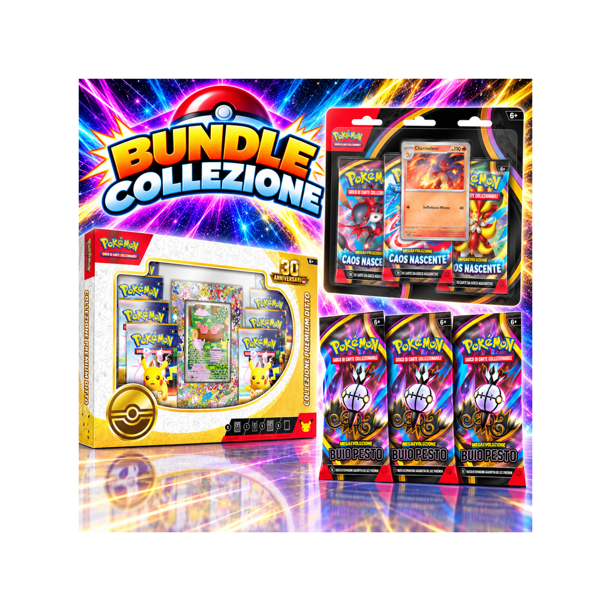 Bundle - Collezione Ditto 30° anniversario + Blister caos nascente + 3 paper booster buio