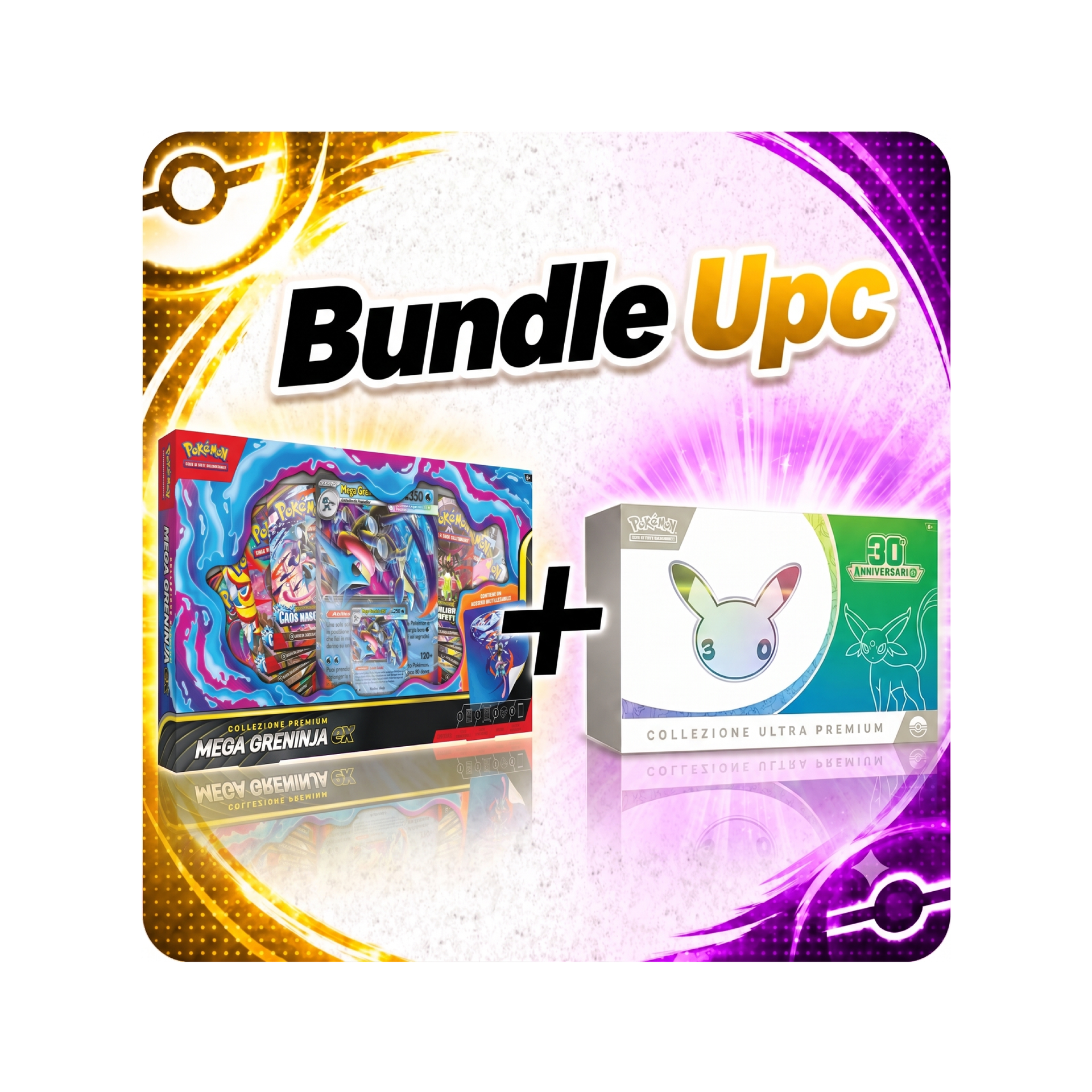 Bundle UPC - UPC Espeon 30° anniversario + Collezione mega Greninja-ex