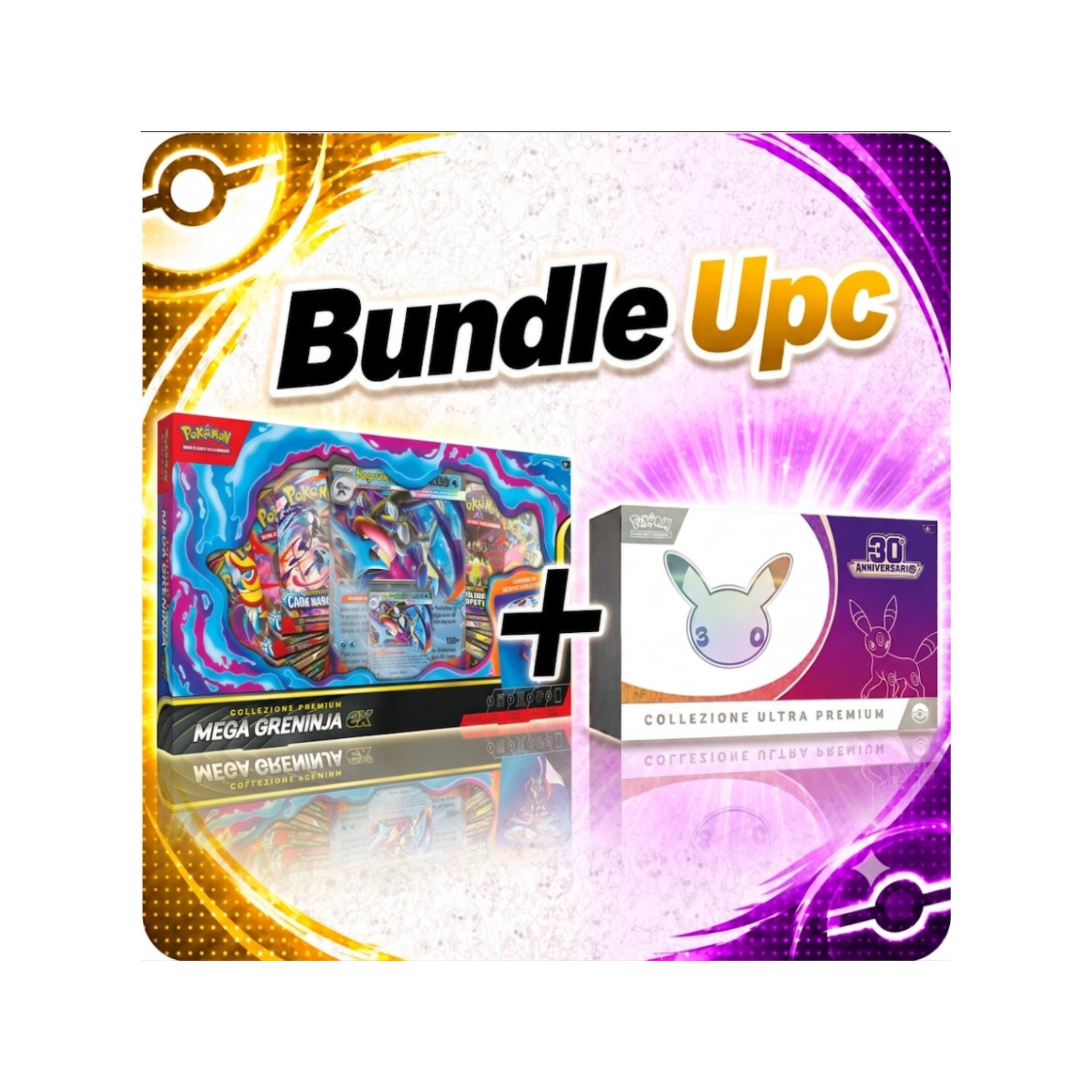 Bundle UPC - UPC Umbreon 30° anniversario + Collezione mega Greninja-ex