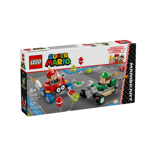 Lego Super Mario Kart - Baby Mario vs Baby Luigi