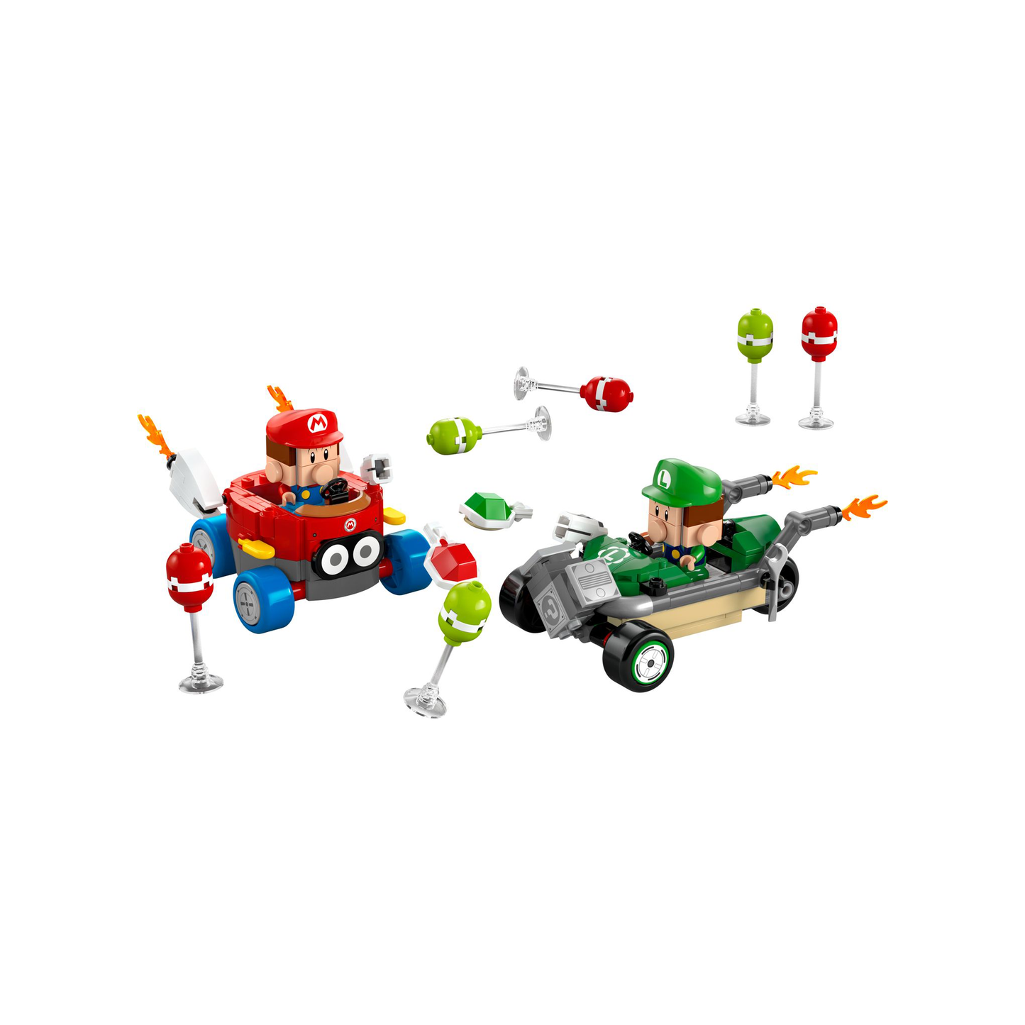 Lego Super Mario Kart - Baby Mario vs Baby Luigi