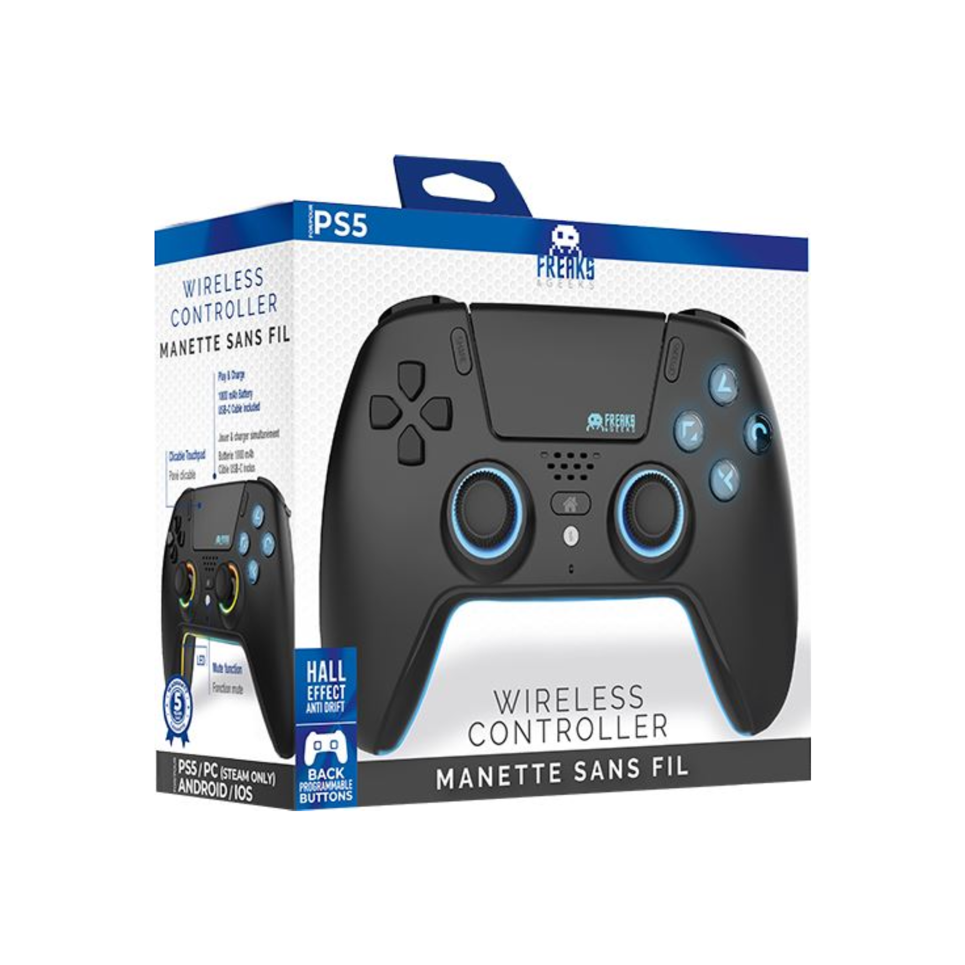 Freaks & Geeks Controller Wireless - Black