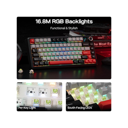 AULA - Tastiera Gaming - F75 MAX Black + Red (ANSI US)