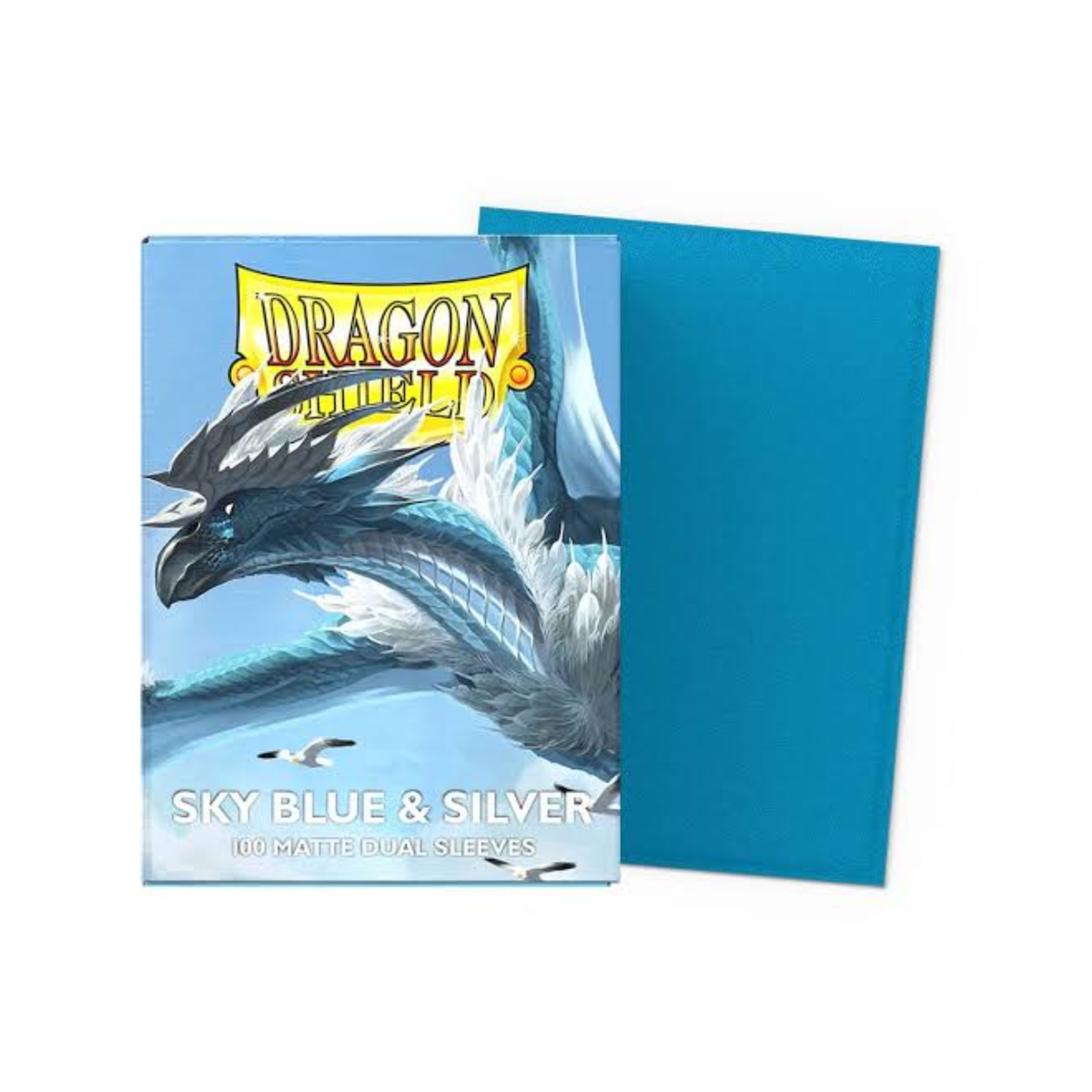 Dragon Shield – Bustine Standard Matte 100 (Sky Blue & Silver)