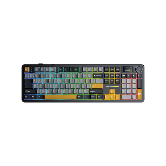 AULA F108 Pro – Tastiera gaming Gray Orange Deep Gray (ANSI US)