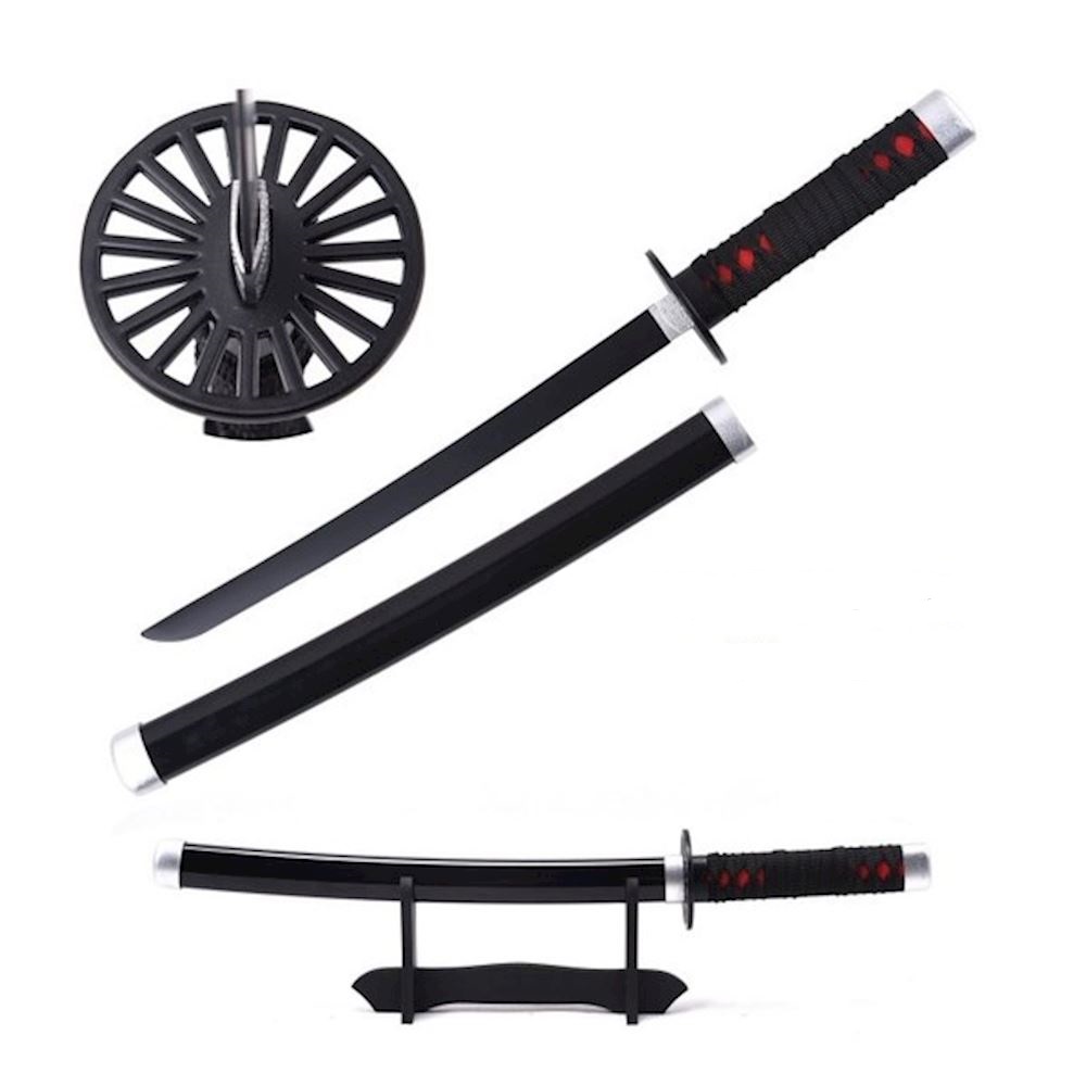 Mini Katana Tanjiro Kamado - Demon Slayer (45 cm) (Con stand incluso da collezione)