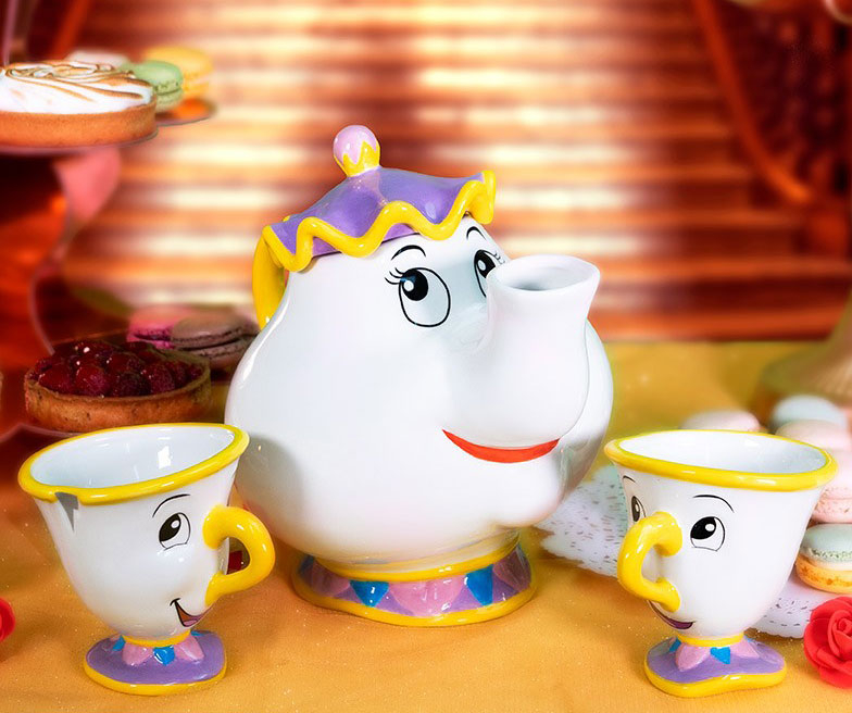 Paladone Disney La Bella e la Bestia - Set Teiera + 2 tazzine