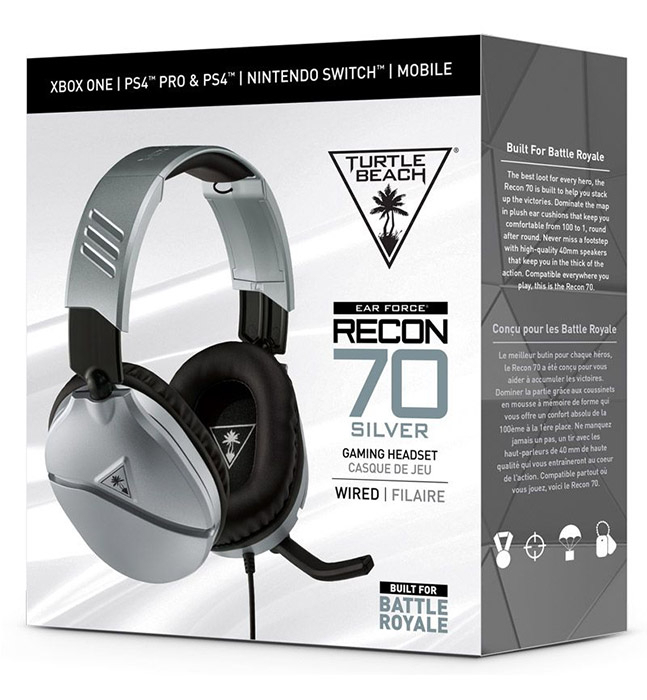 Turtle beach Gaming Headset Cuffie + Microfono Recon 70 - Silver