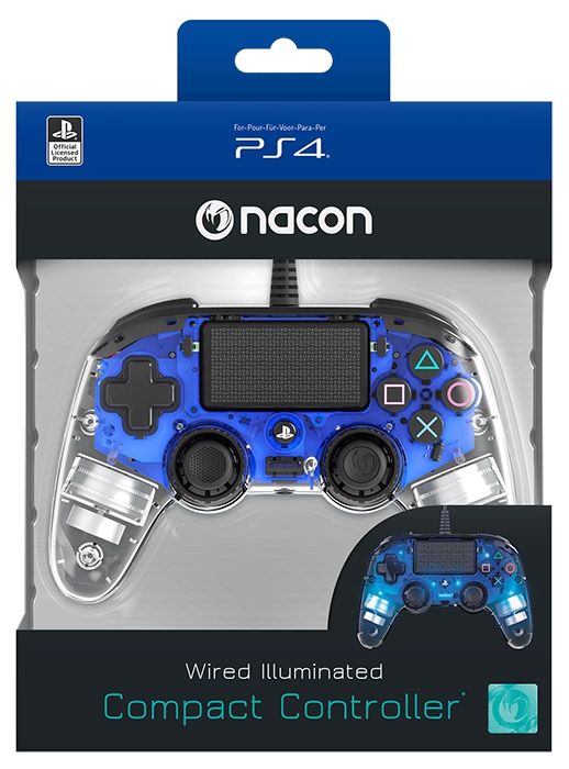 NACON Controller Wired Luminoso PS4 Blu