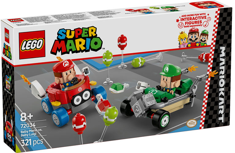 Lego Super Mario Kart - Baby Mario vs Baby Luigi