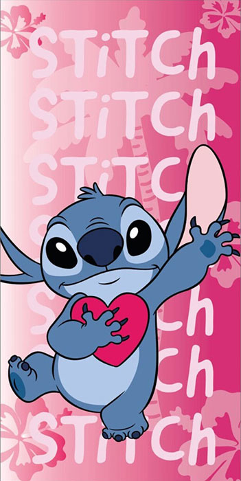 Disney - Telo Mare Poliestere Stitch with Heart (70x140cm)