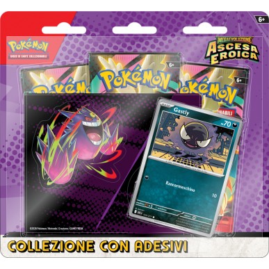 Pokemon - Ascesa Eroica - Collezione con adesivi - Gastly