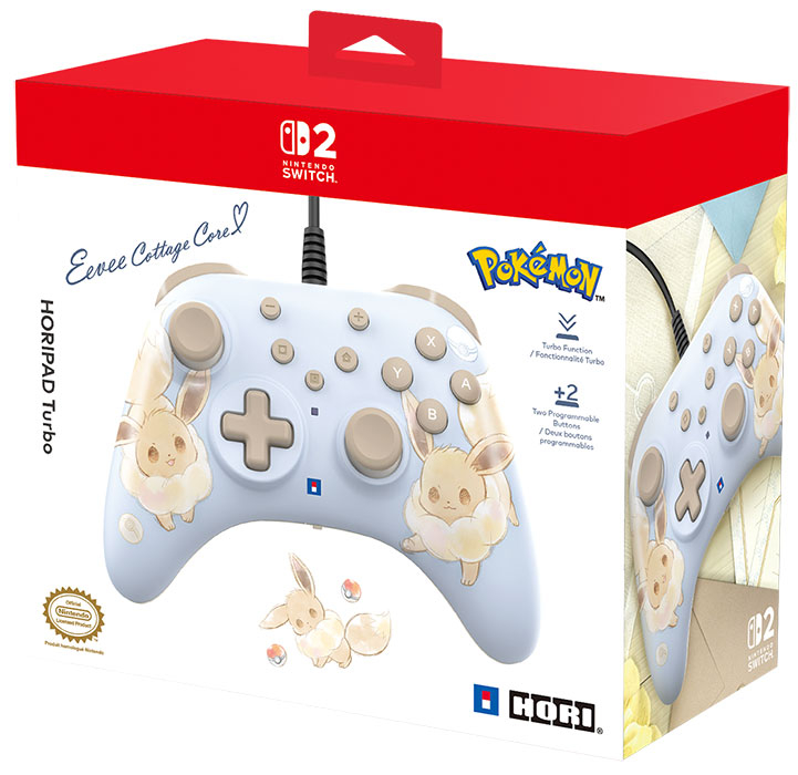 HORI SWITCH 2 Controller Wired Horipad - Eevee Cottage Core
