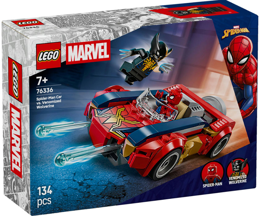 Lego Marvel - Auto di Spider-Man Vs. Venomized Wolverine
